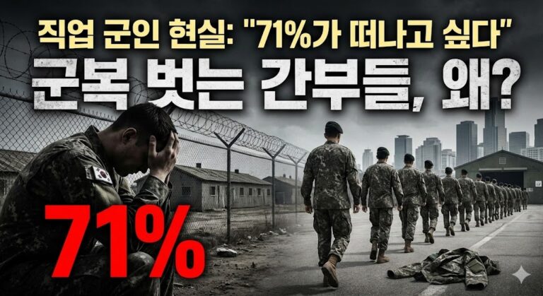 직업 군인 현실: “71%가 떠나고 싶다” 군복 벗는 간부들, 왜?