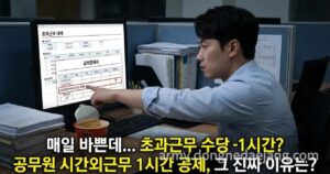공무원(군인,경찰,소방관 포함) 평일 1시간 공제 이유? 식사 안해도 빼는 진찌 이유와 수당의 비밀