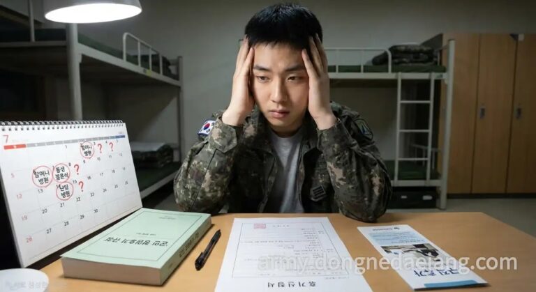 군인-청원휴가-종류-및-규정-기준과-증빙서류-정리-고민하는-모습-2