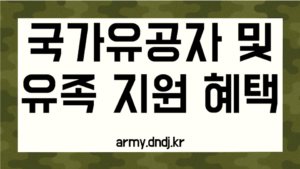 2026 국가유공자·유족 지원 혜택｜보상금·수당·취업·의료 확인법