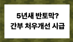 초급 간부 이탈 심각, 5년 새 반토막 난 충원율, 간부 처우 개선이 국가 안보인 이유.