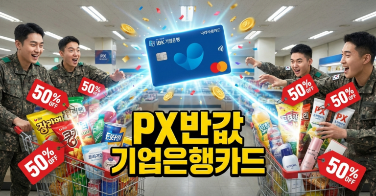 2026 IBK기업은행 나라사랑카드 혜택&조건 완벽 분석: PX 50% 할인의 위엄