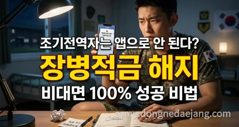 2026 장병내일준비적금 비대면 해지 방법 및 은행 총정리