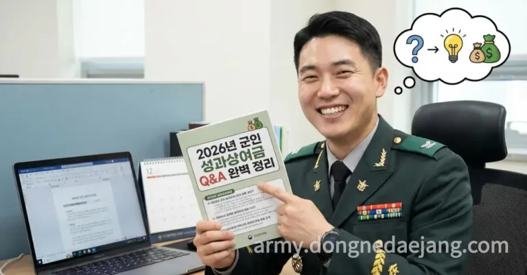 군인 군무원 성과상여금 Q&A 완벽 정리 (총 30문항)