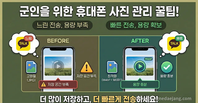 군인 사진 용량 정리 필수템 : 화질저하 없이 나만의 사진만들기