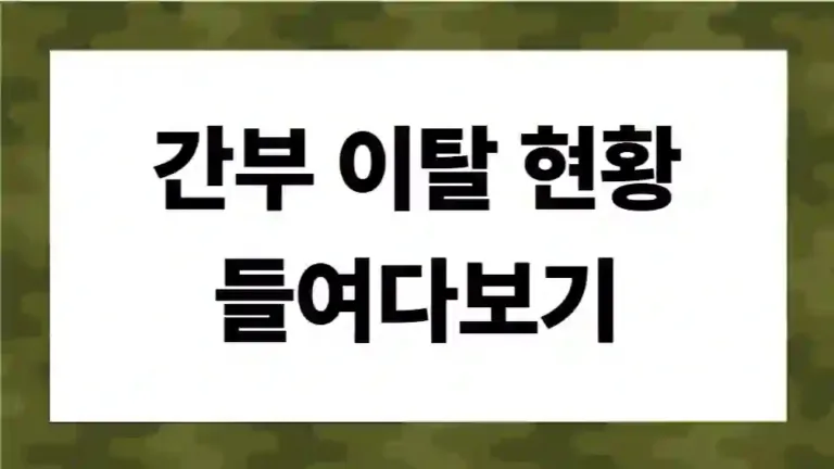 대한민국 국방의 허리가 무너진다 : 간부이탈 현황