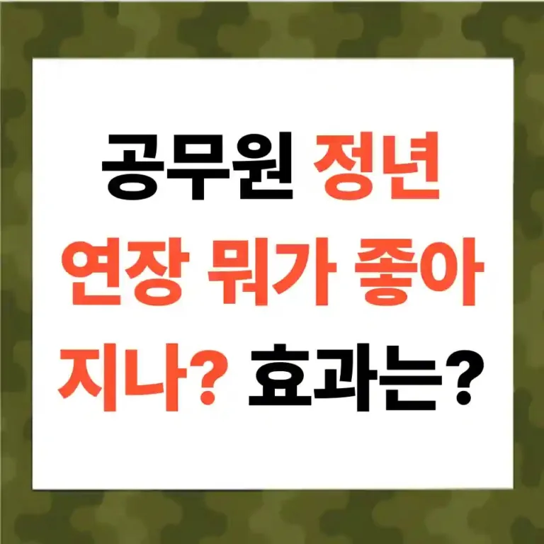 공무원 정년 연장 장점: 노후 소득·숙련 인력·연금 재정 효과