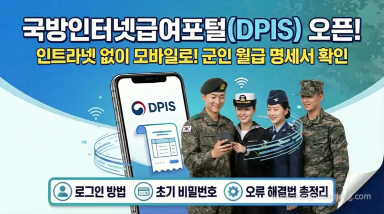 군인 봉급 조회 – 국방인터넷(급여)포털 스마트폰으로! 조회하기