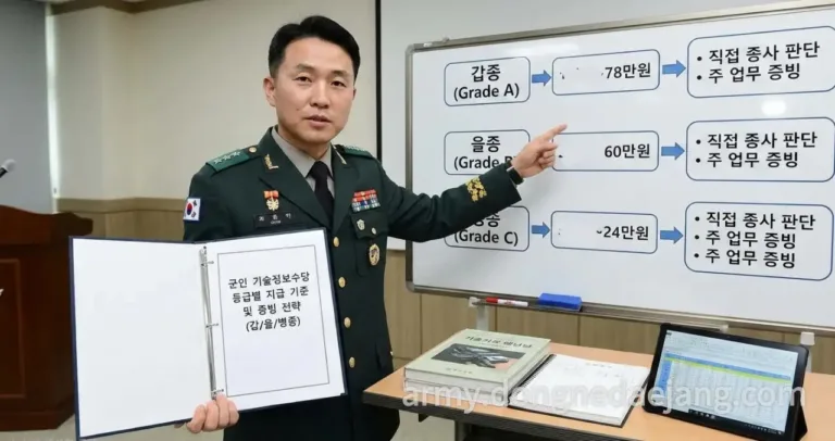 2026 군인 특수업무수당 중 기술정보수당 등급별 지급액(갑종, 을종, 병종) 및 자격 요건 총정리