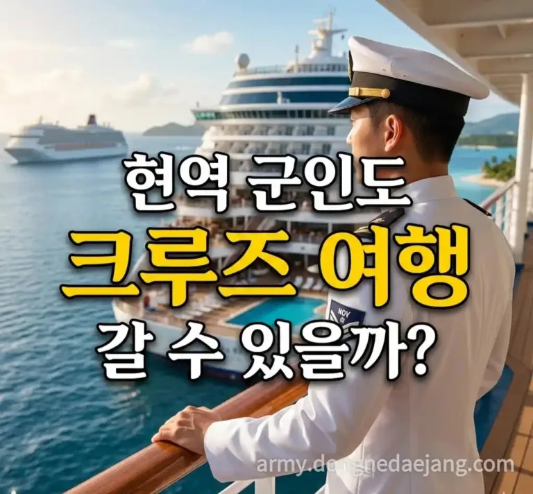 군인(군무원) 크루즈 해외여행이 갈수 있나요?(해외여행 2026년)