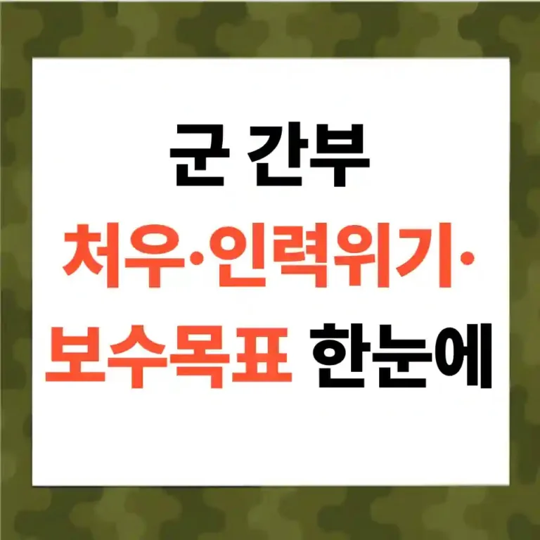 국방 간부 처우·인력위기·보수목표 한눈에