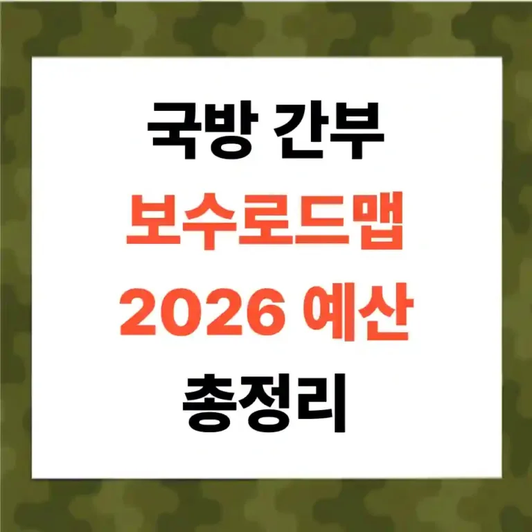 국방 간부 보수로드맵·2026 예산 총정리
