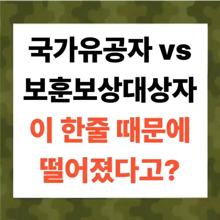 국가유공자 vs 보훈보상대상자: 보상금 차이와 등급 결정의 비밀 (ft. 발병경위서)