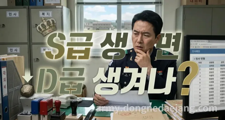 군인 군무원 성과상여금 D급이 왜 있을까