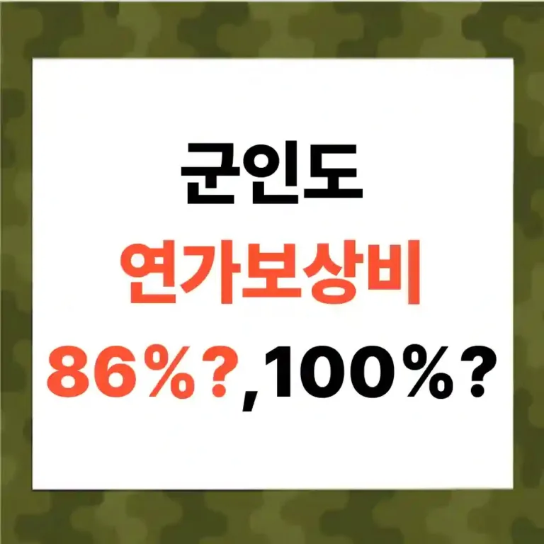 공무원 연가보상비 86%? (군인,경찰,소방관 포함)