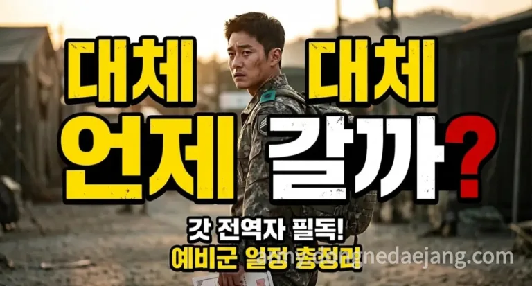전역 후 예비군 언제? 기간 및 자동 신고 절차 알아보기