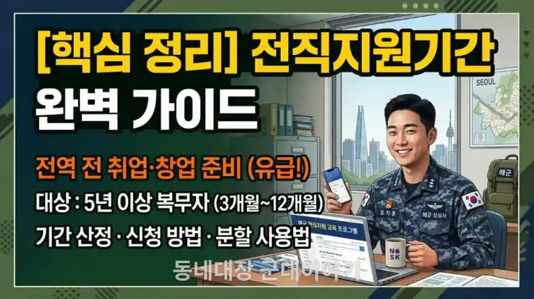 전직지원기간 조기 취업 대상자와 기간 산정 방법
