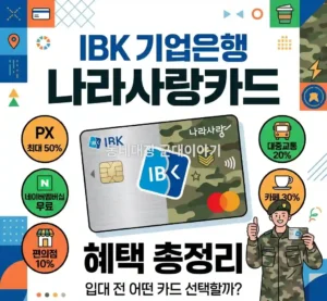 IBK 나라사랑카드 혜택! 2026 최종, 이거 하나면 끝!
