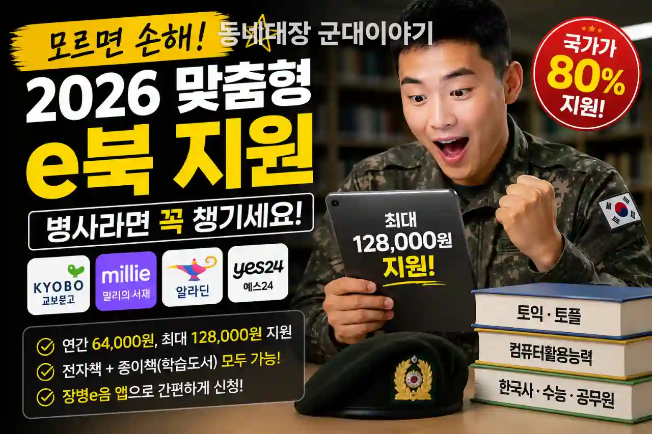 맞춤형 e북 지원 2026 계획, 안 받으면 12만8천원 손해