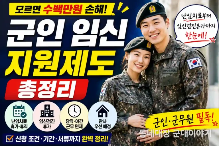 군인 임신지원제도 임신 전과 중 지원