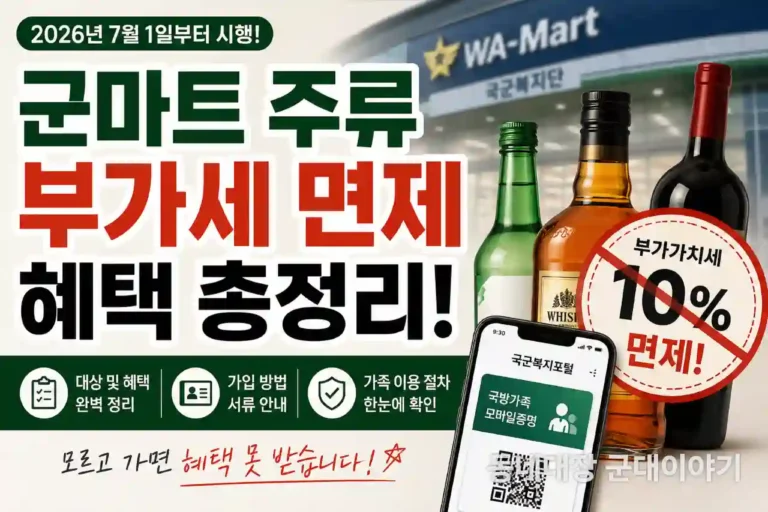 군마트 주류마트 부가세 면세 혜택