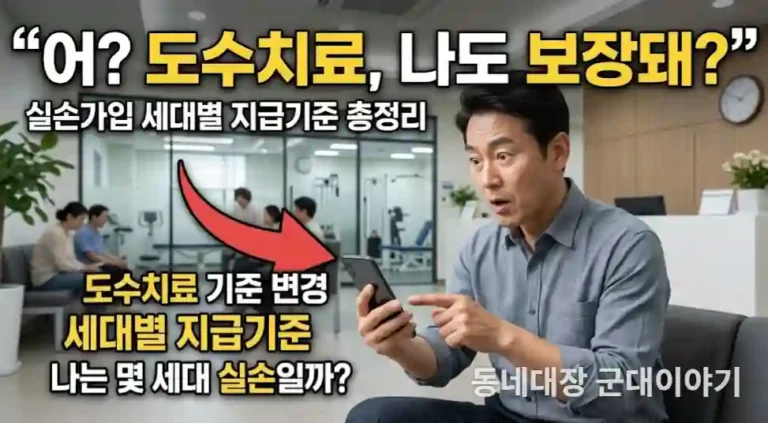 도수치료 실손가입 세대별 보험금 지급기준