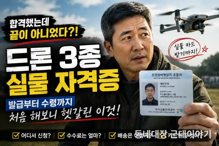 드론3종 자격증 실물 발급신청 방법