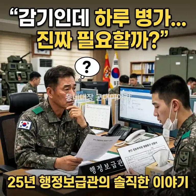 청원휴가 병가 감기로 신청시 불이익