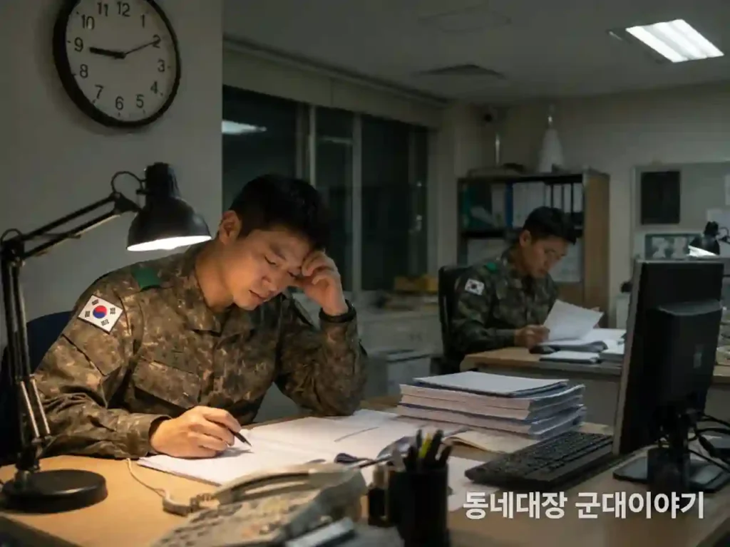 군인-초과근무수당-날새는-군인들