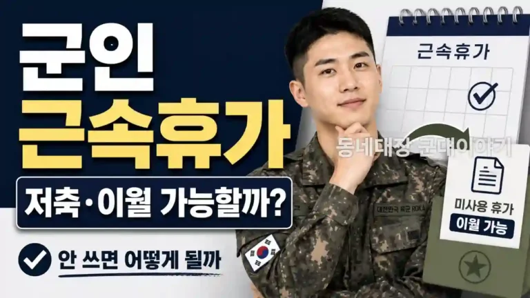 군인-근속휴가-이월-저축 가능할까